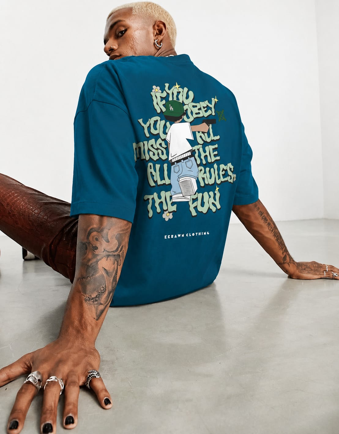 The Rebels Rule Oversized teel Tee