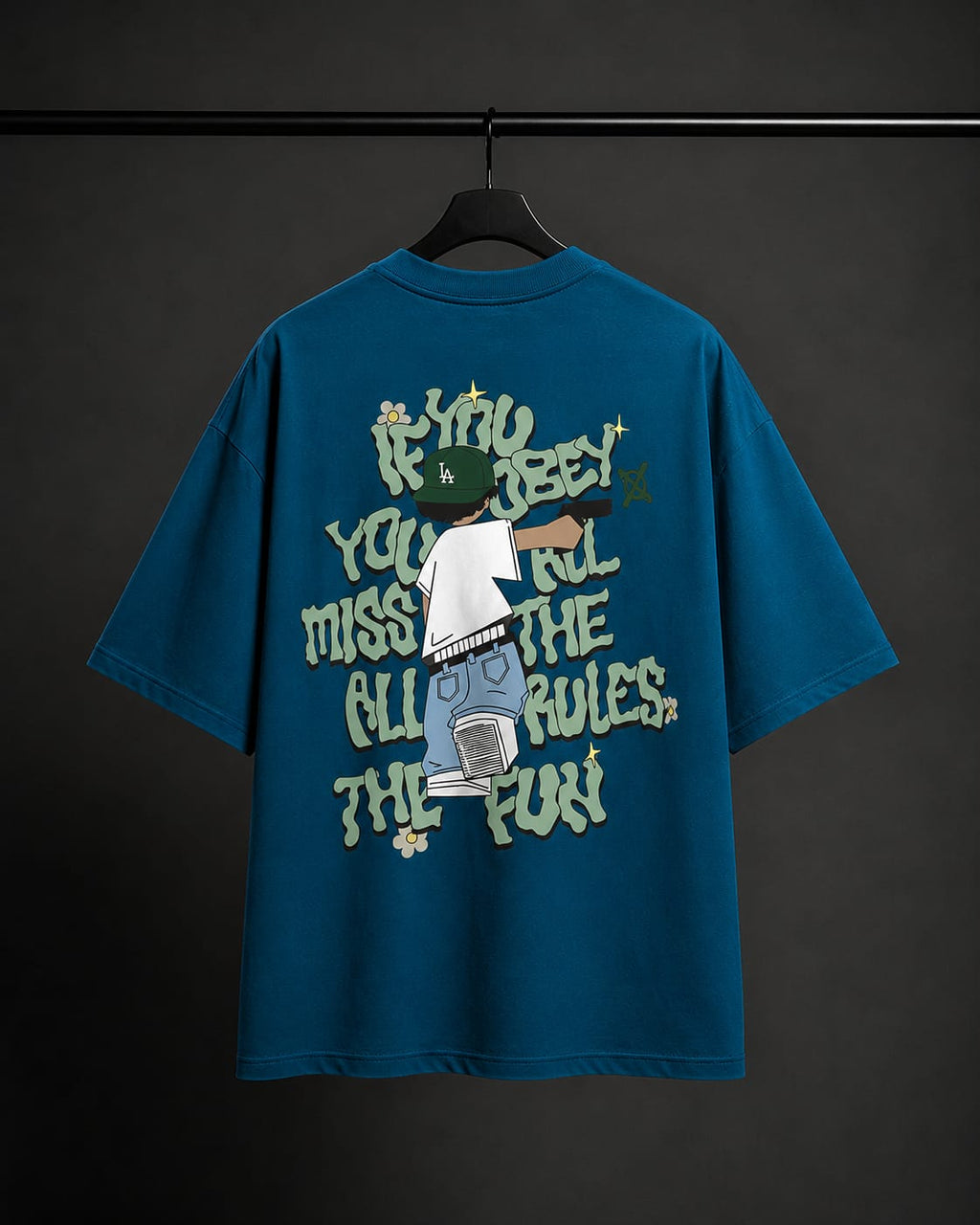 The Rebels Rule Oversized teel Tee