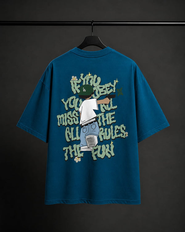 The Rebels Rule Oversized teel Tee