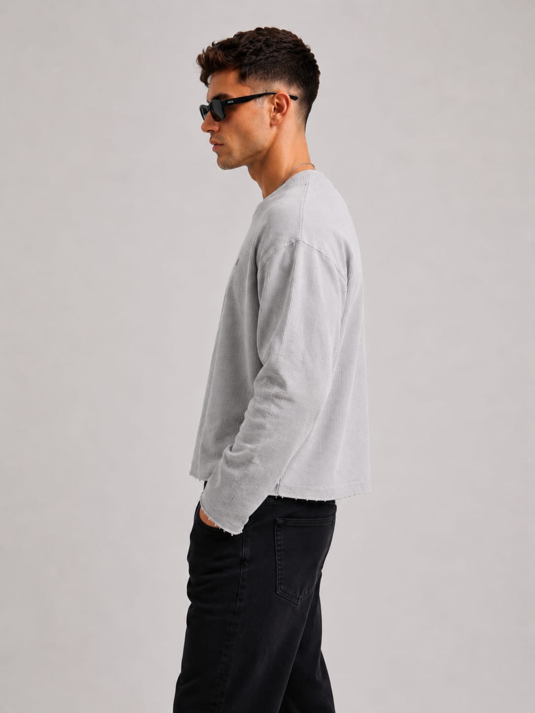Waffle Tee(Gray)