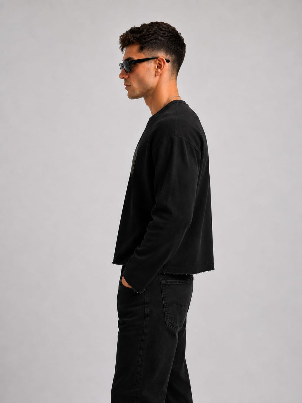 Waffle Tee(Black)