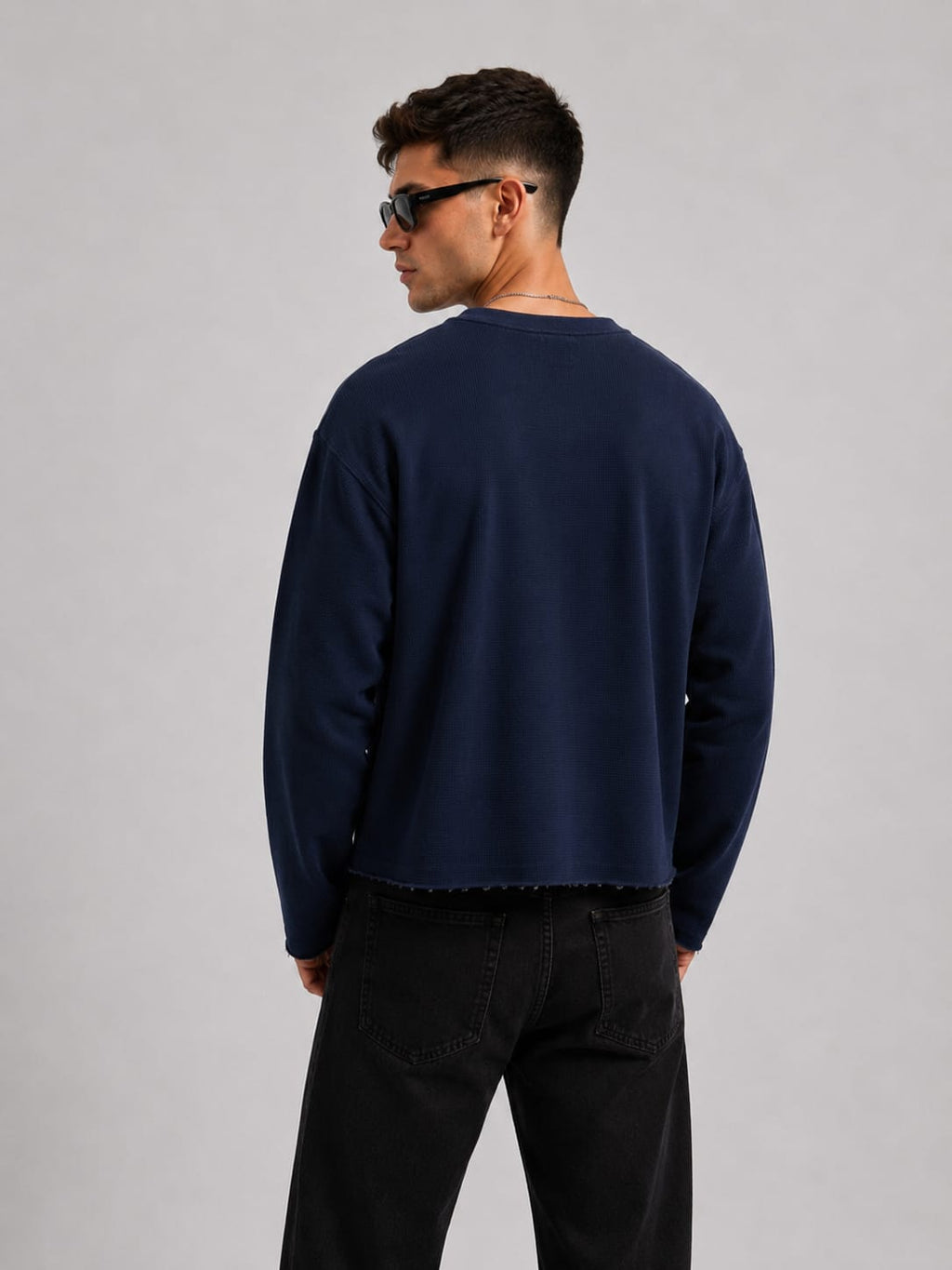 Waffle Tee(Blue)