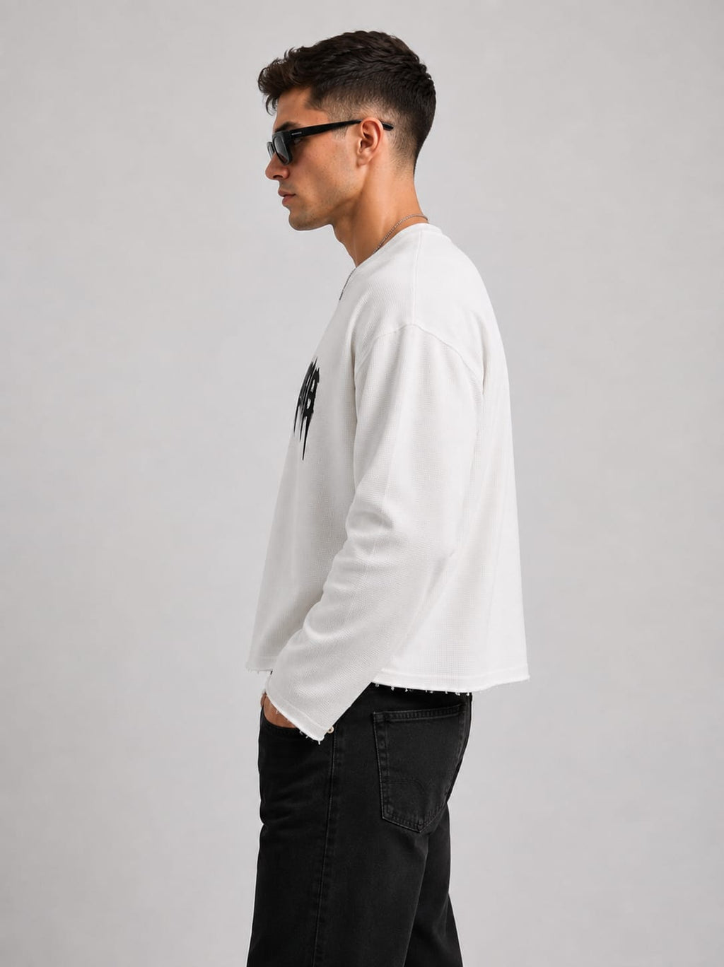 Waffle Tee(White)